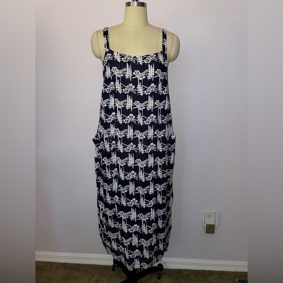 CP Shades navy white print dress - Picture 1 of 3